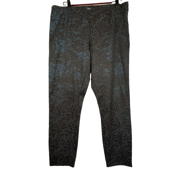 Saks Fifth Avenue Black Label Trouser Ankle Pants Shimmer Size‎ 10 Holiday - Picture 2 of 11